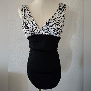 Animal print tunic beautiful top